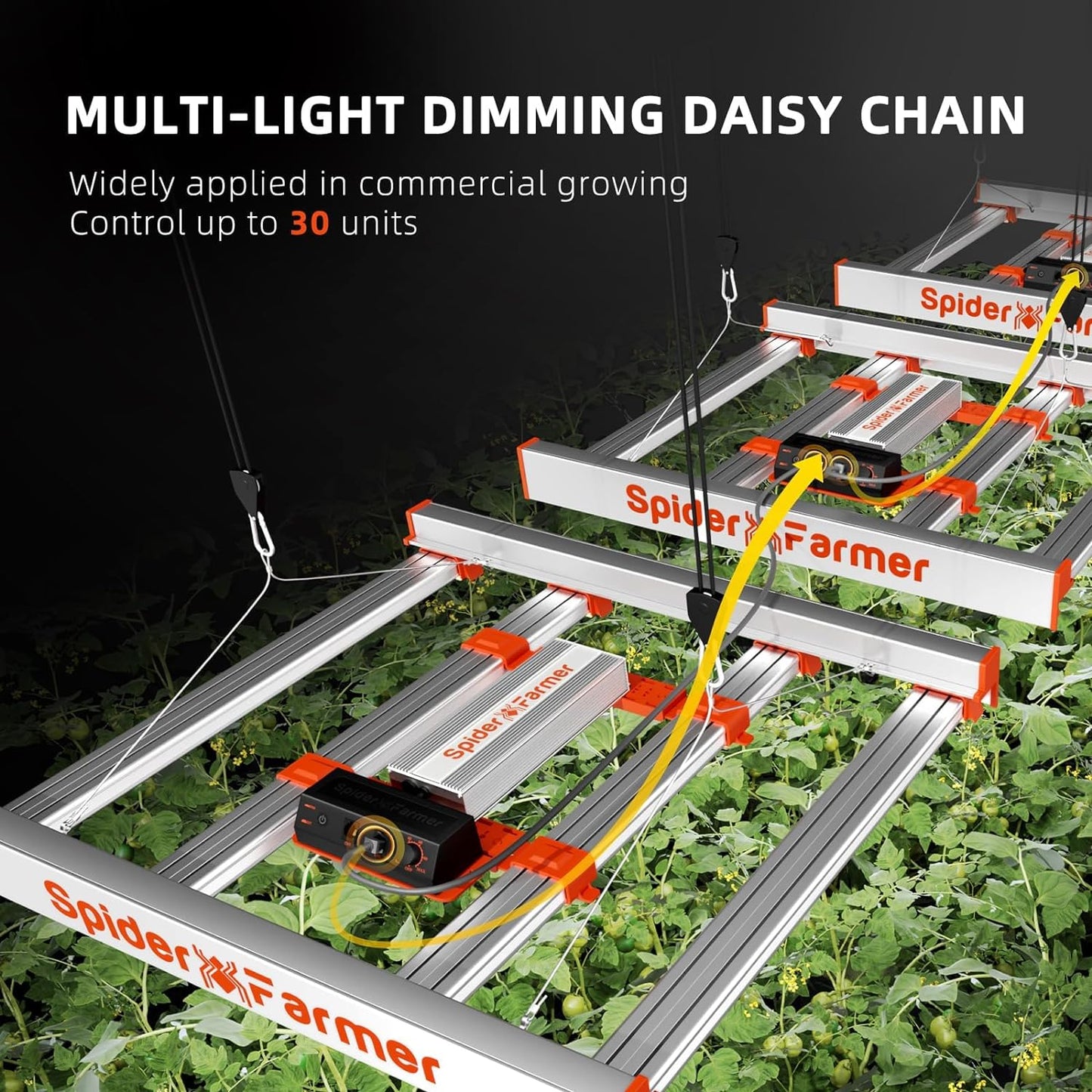 Spyder Farmer G3000 - 300W 4 Bar LED Grow Light - 896pc Diodes, Dimmable/Detachable Driver, 2.75umol/J - 3' x 3' Grow Tent/Area