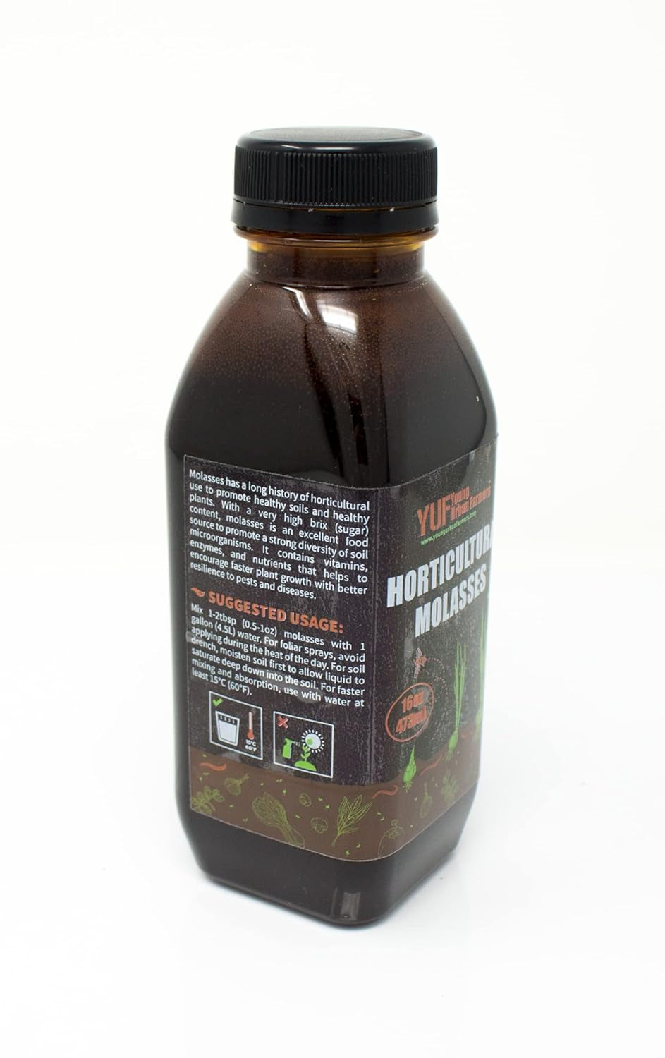 Molasses for Horticulture, Gardening, Soil Supplement, 100% Organic, 500mL (16Oz)