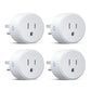 Smart Plug 1 or 2 Pack: Connect to WiFi or Bluetooth, Compatible with Alexa & Google Assistant, Control Lights and Home, Indoor Use