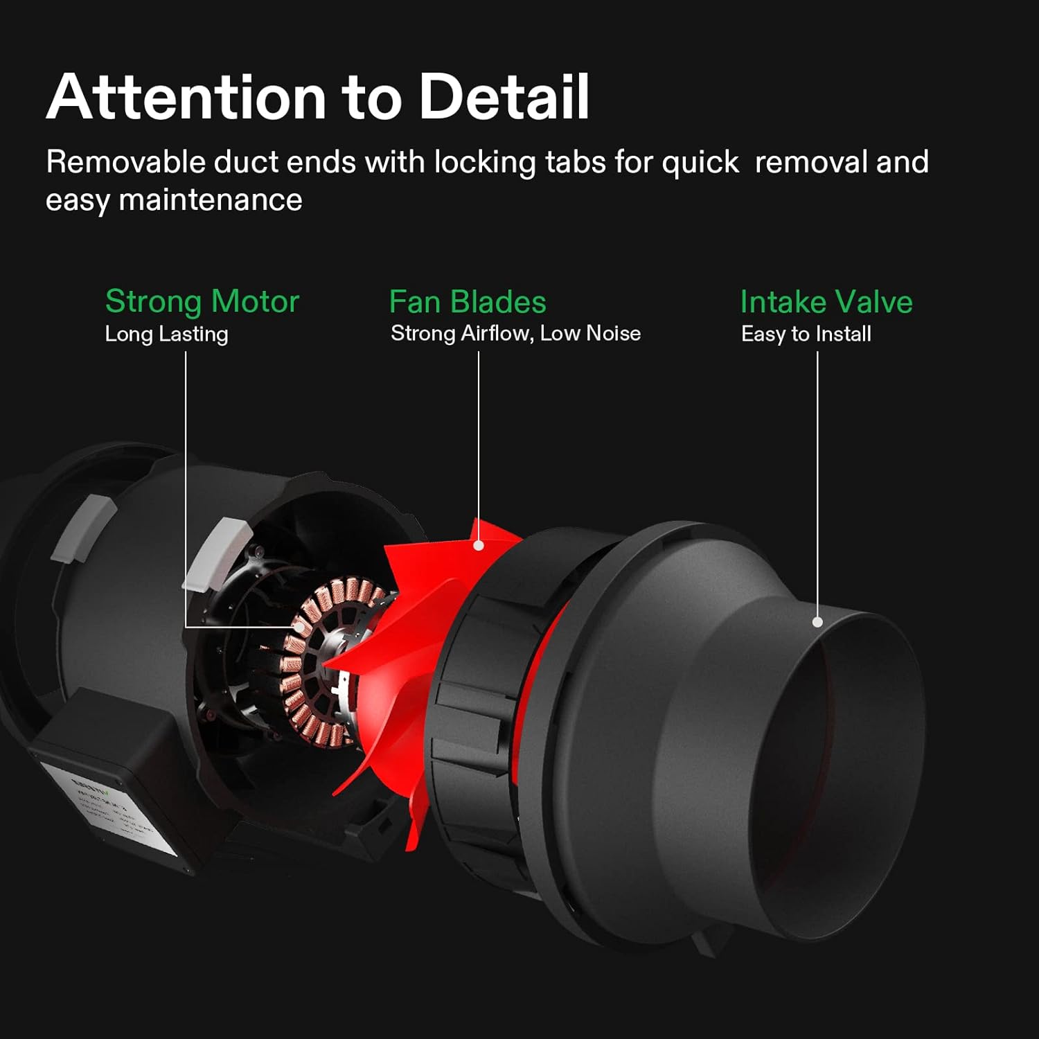 4"/6" Fan Filter Kit: Inline Fan w/Speed Control, 12" Charcoal Filter, Ducting + Clamps