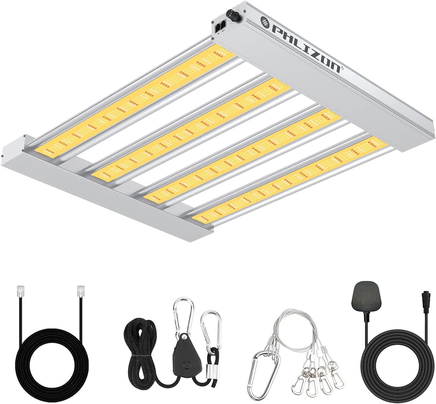 240W LED 4-Bar Grow Light:  Full Spectrum,1152pc SMD LED Diodes, Dimmable, Heatsink