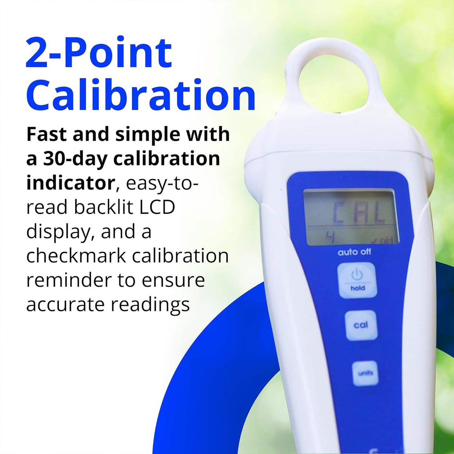 Bluelab pH Digital Pen, Waterproof, ATC, Double Junction Probe, Highly Accurate, Calibrate 4.0/7.0