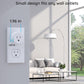 Smart Plug 1 or 2 Pack: Connect to WiFi or Bluetooth, Compatible with Alexa & Google Assistant, Control Lights and Home, Indoor Use