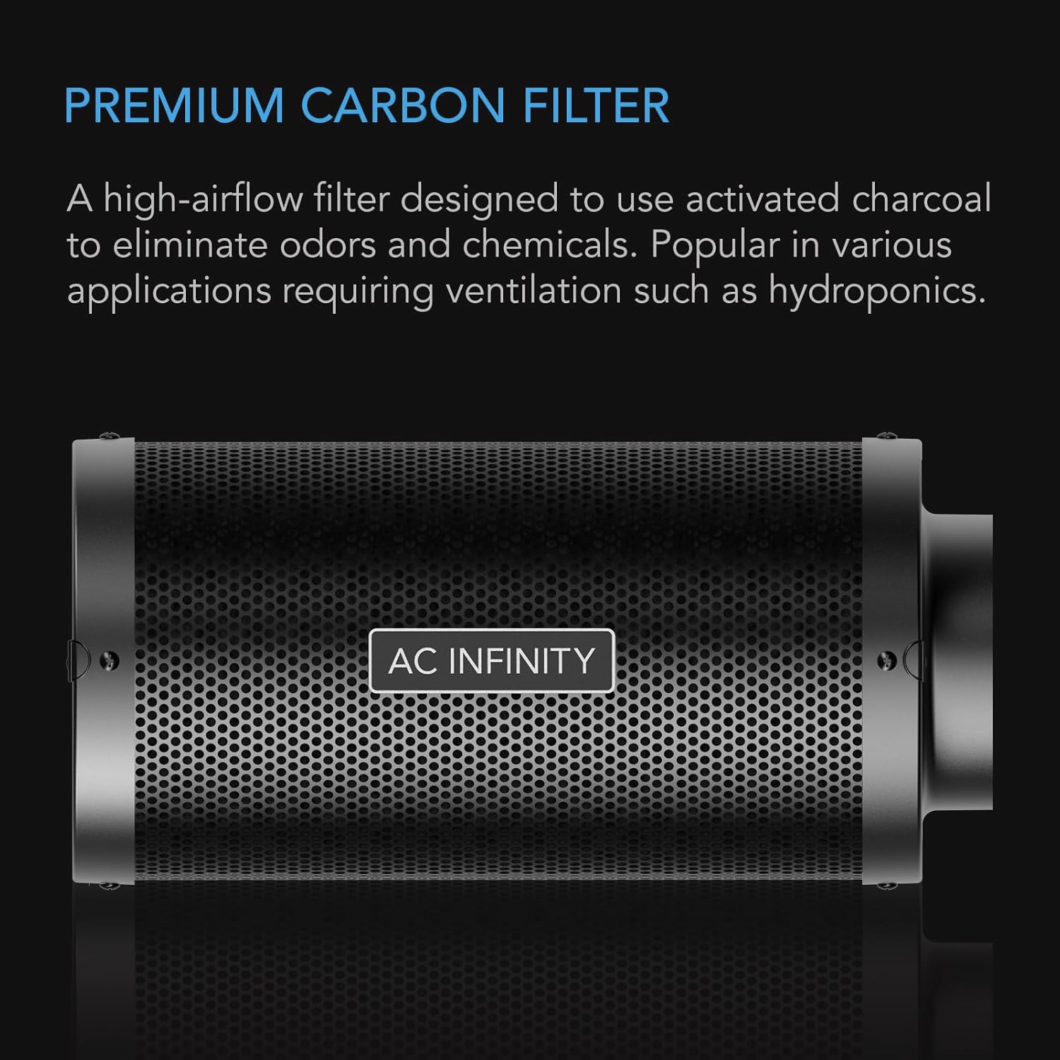 4" Charcoal Filter: 12" Filter (14" Total Length), Premium Australian Virgin Charcoal, Pre-Filter