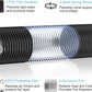 6" Flex Ducting: 6" x 16'  Black PVC and Aluminum Highly Durable, for Exhaust/Intake and Filter Systems 