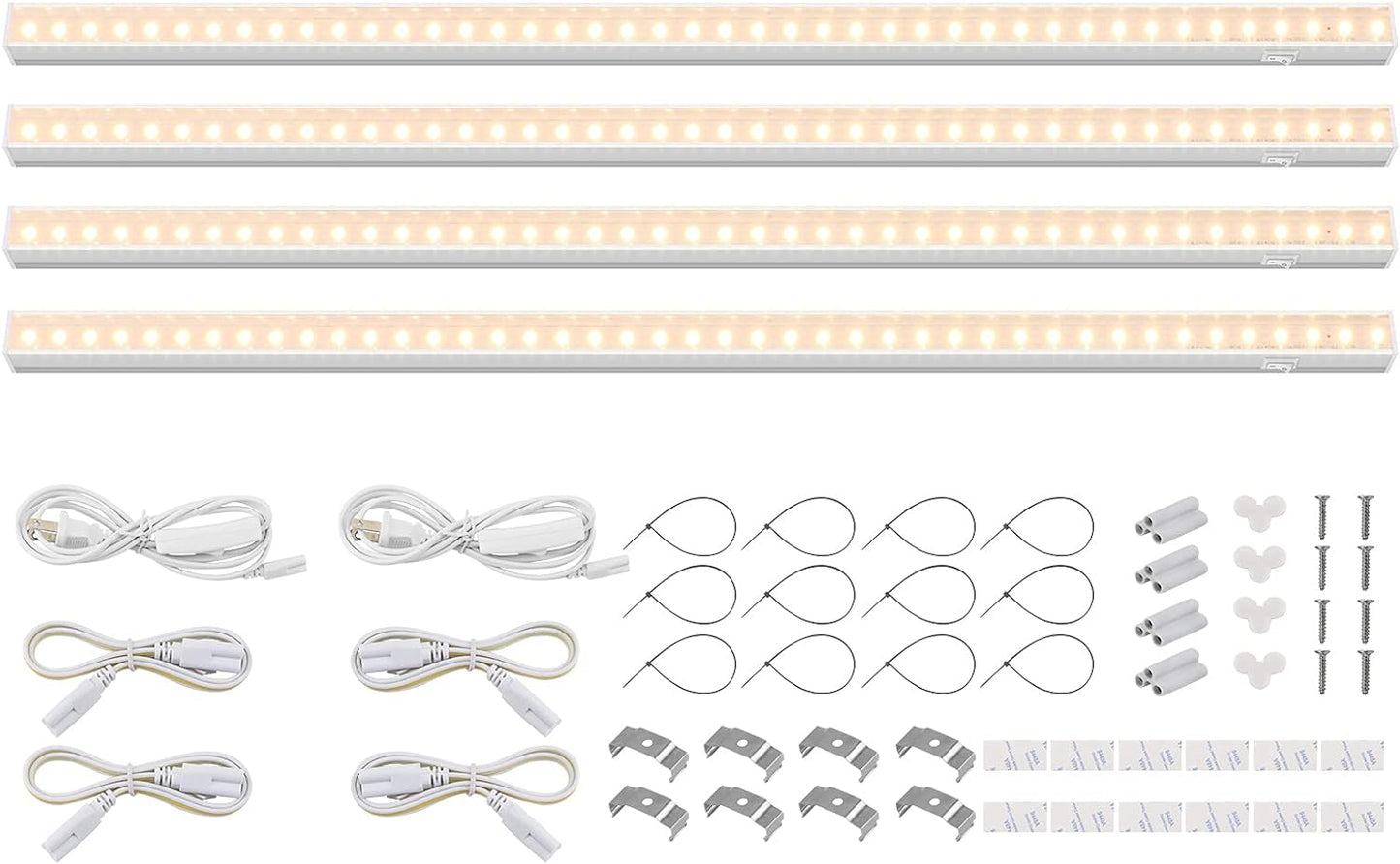 LED Strip Lights 2' (4pc) T5  - 10W each (40w total), 3000K Full Spectrum