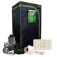 Complete Grow Kit - 36"x36"x72" 1680D Grow Tent-1600W (400W actual) CREE Full-Spectrum COB + LED with Veg & Bloom Switch -4" Fan and Filter