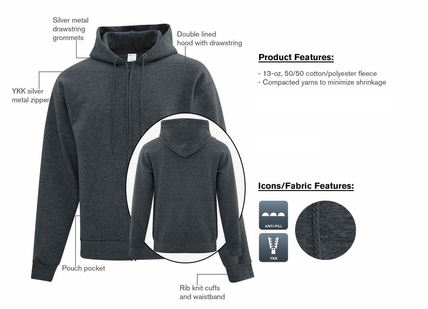 Indo Full Zip Unisex Hoodie