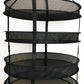 Drying Rack - Fabric Mesh dryer rack with 4 Tray (D36" 4-Tier, Black) with storage case