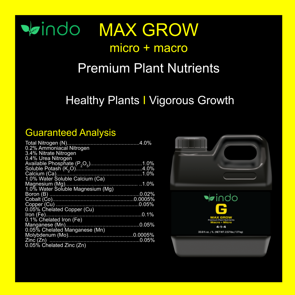 Indo MAX Nutrients  - Complete 3-Part Nutrient Feeding Program