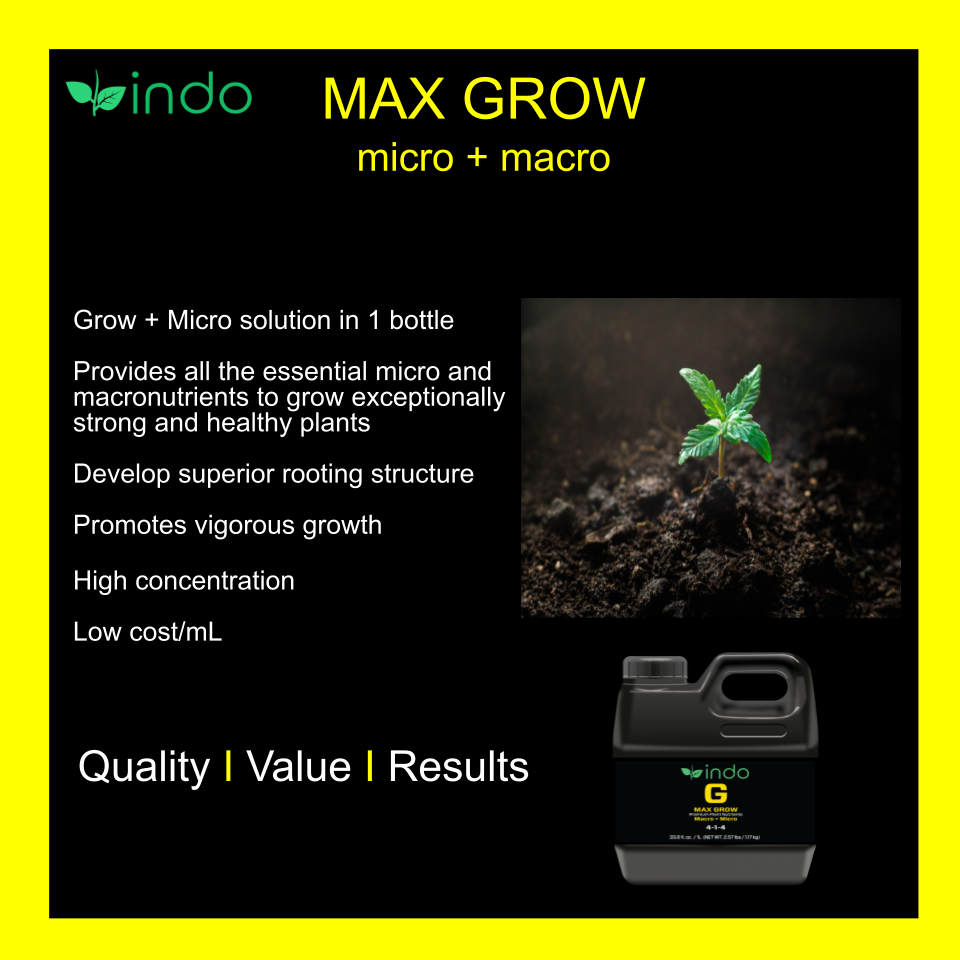 Indo MAX Nutrients  - Complete 3-Part Nutrient Feeding Program