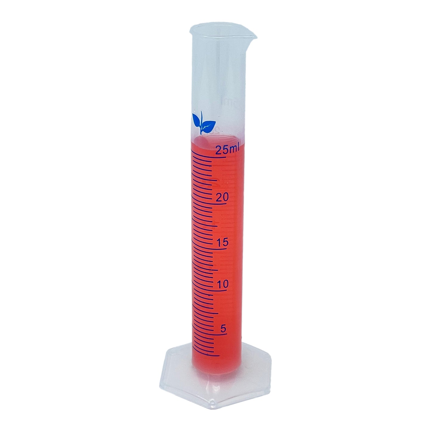 Indo Measuring Kit - 10, 25, and 50 mL Graduated Cylinders with Three 3 mL Plastic Transfer Pipettes - for Measuring Liquids, Solutions, Nutrients, Experiments