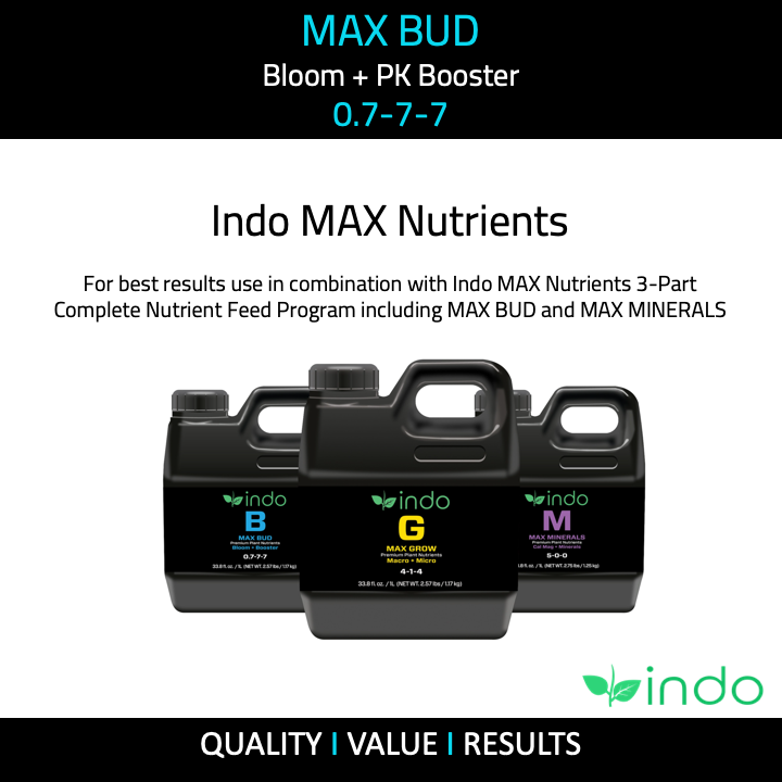 MAX Bud: Bloom + PK Booster - Bloom Supplement with Enhanced Levels of Phosphorus and Potassium for Maximum Flower Production