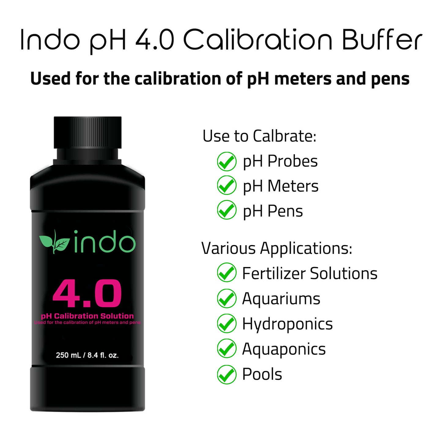 Indo pH Calibration Kits with Premium pH Pen